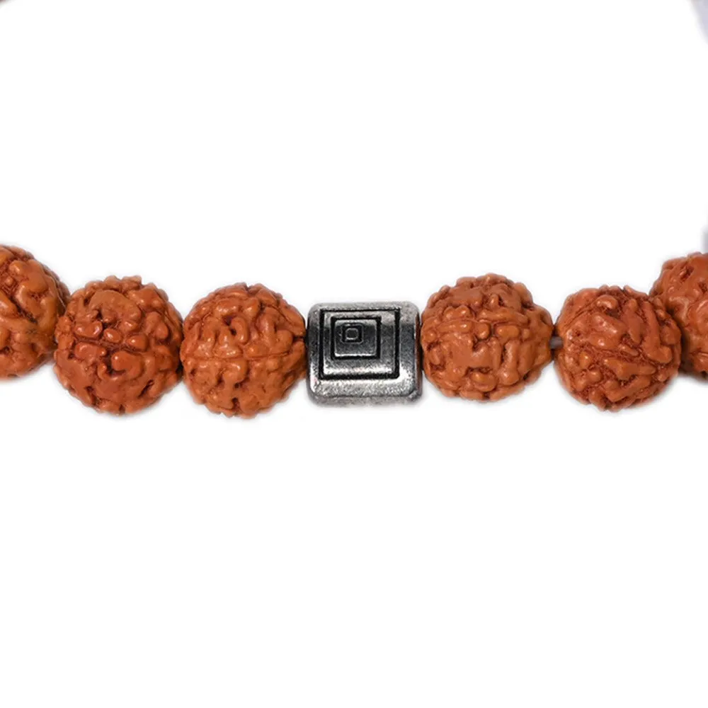 Bamboology Trends Healing Gemstone Bracelet - Quartz Crystal and Rudraksha Unite for Wellness
