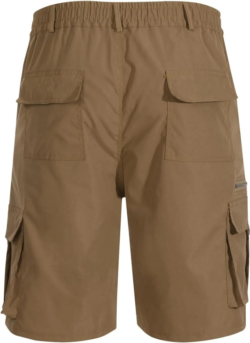 Cargo Shorts for Men Casual Summer Hiking Pants Elastic Waist Big and Tall Knee Length Multi-Pockets Bermuda Shorts