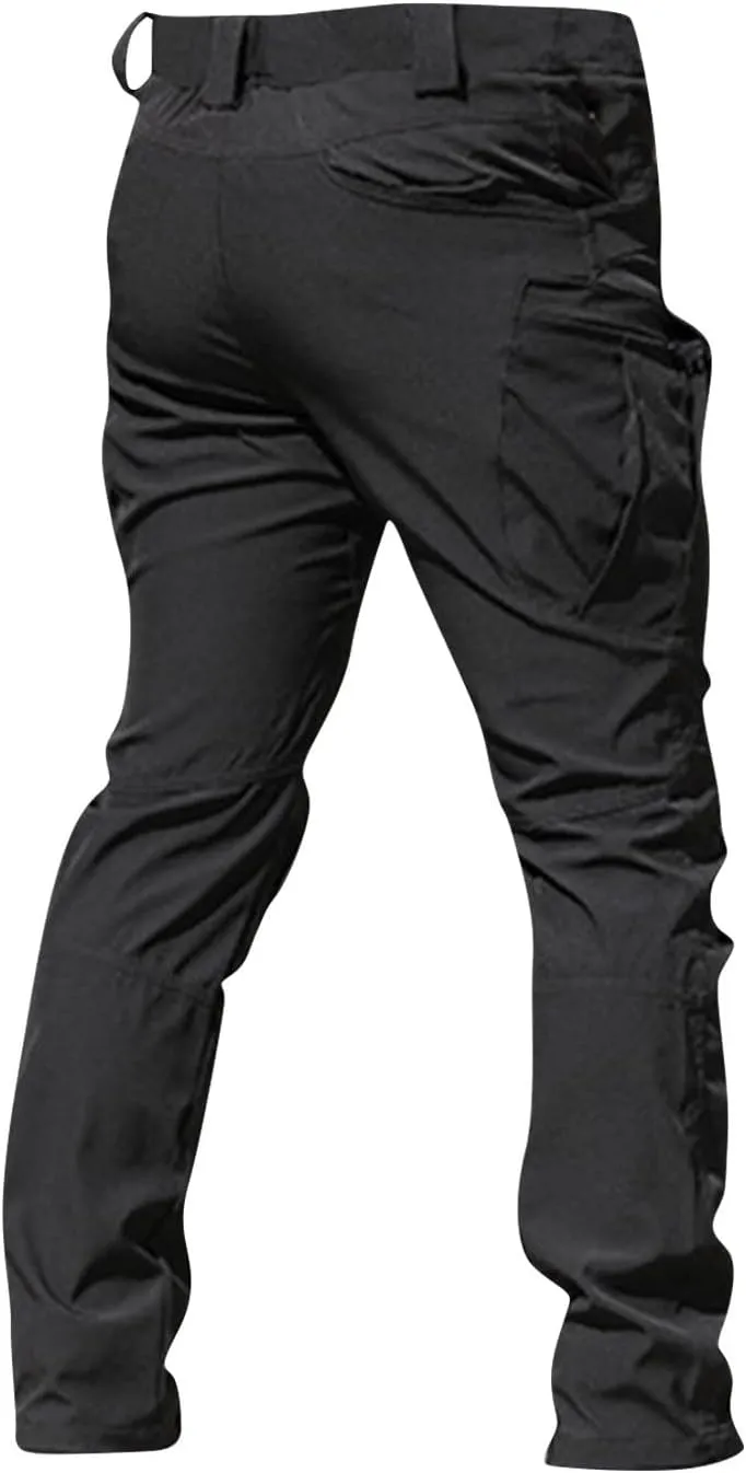 Cargo Work Pants for Men Stretch Flex Camo Tactical Pants Military Waterproof Lightweight Hiking Pants with Pockets