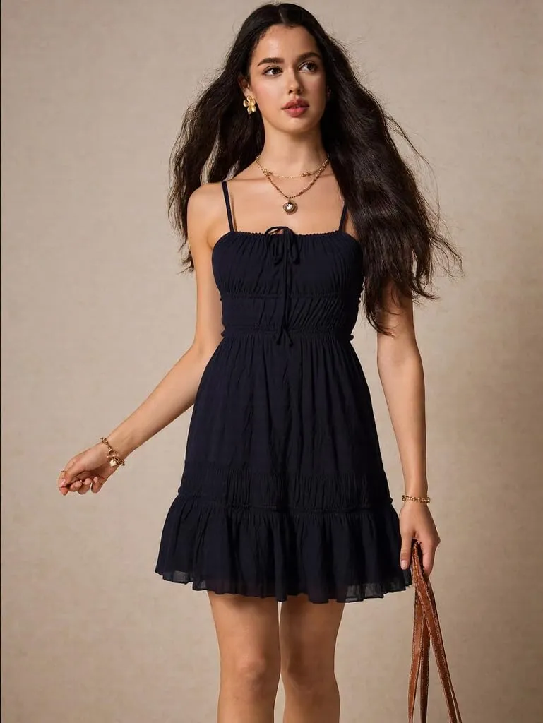 ForeMode Summer Deep V Neck Bohemian Women Mini Short Dress Backless Beach Boho Dress