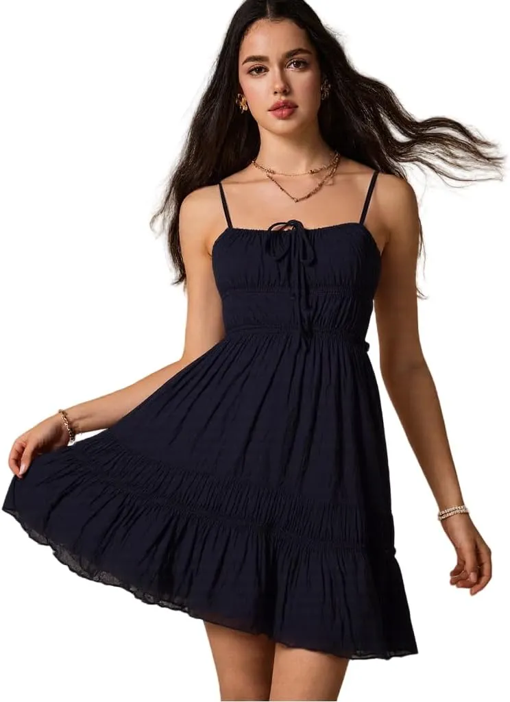 ForeMode Summer Deep V Neck Bohemian Women Mini Short Dress Backless Beach Boho Dress