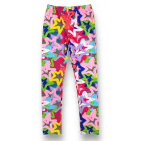 Girls Appaman Size 12 Multi-Color Spandex Star Print Leggings
