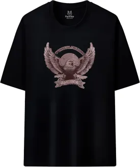 Graphic Tee Women Flower Top Eagle Men Humorous Kawaii Life is Good Floral 100% Cotton T-Shirt