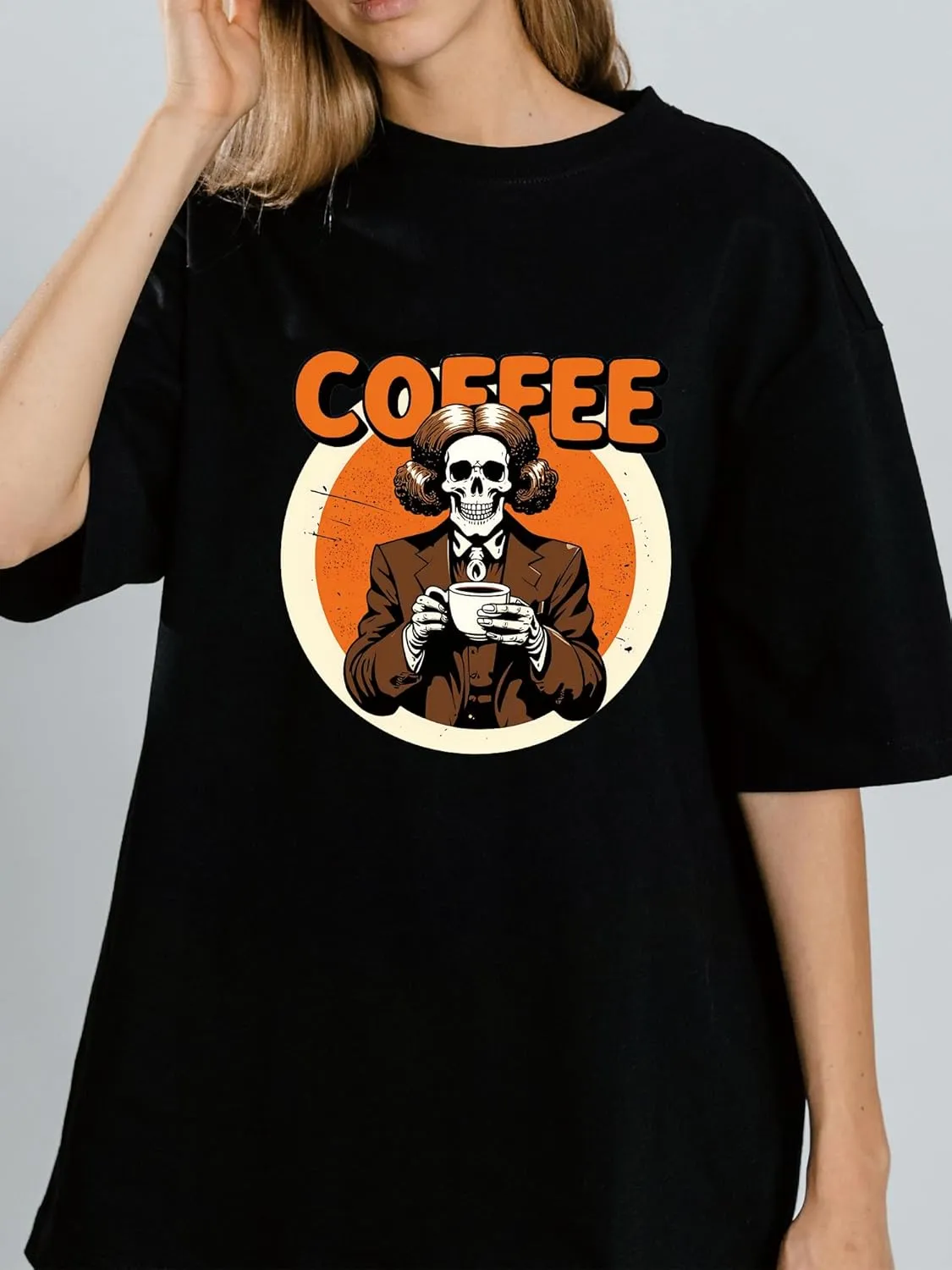 Graphic Tee Women Flower Top Eagle Men Humorous Kawaii Life is Good Floral 100% Cotton T-Shirt
