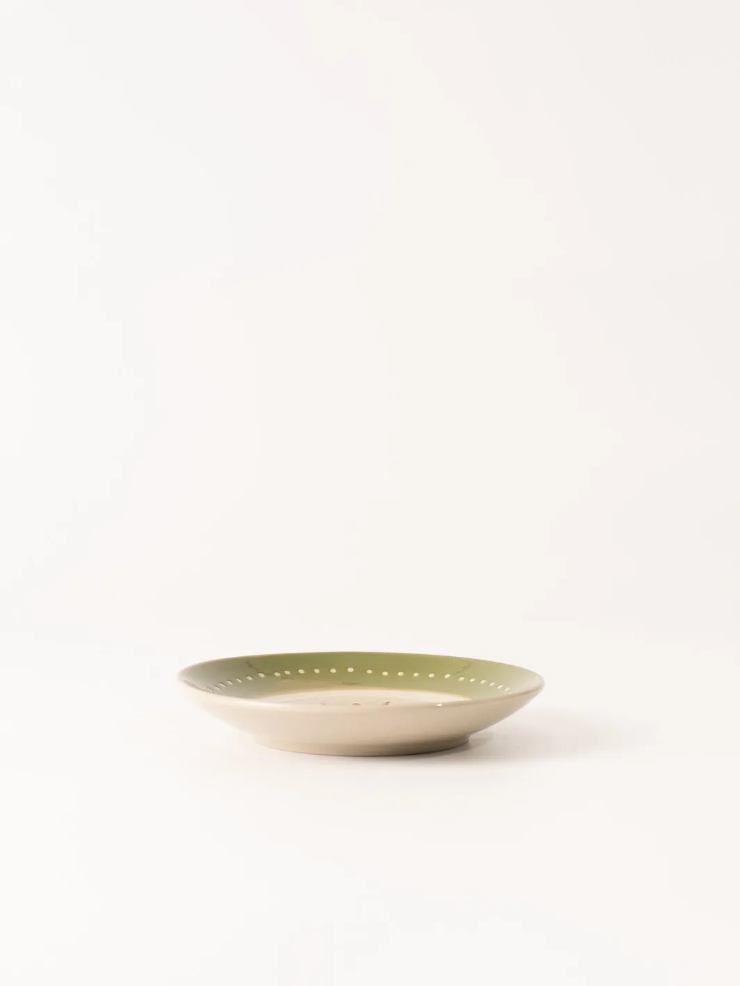 Green Holiday Patterned Plate