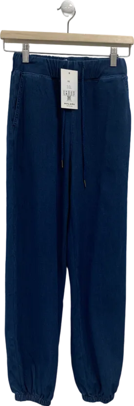 halara Blue High Waisted Pocketed Pants UK XS