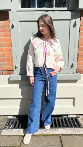 Indigo Full Length Wide Leg Jeans by Albaray