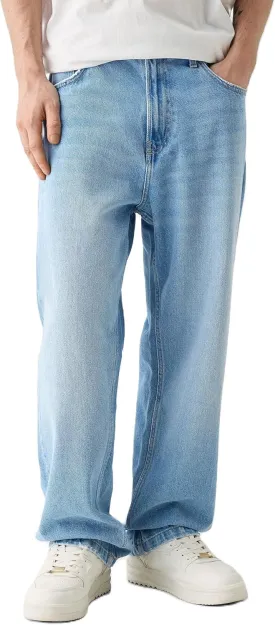 Men Y2k Skater Jeans Vintage Low Rise Baggy Straight Leg Jeans Casual Stretch Loose Fit Denim Pants Streetwear