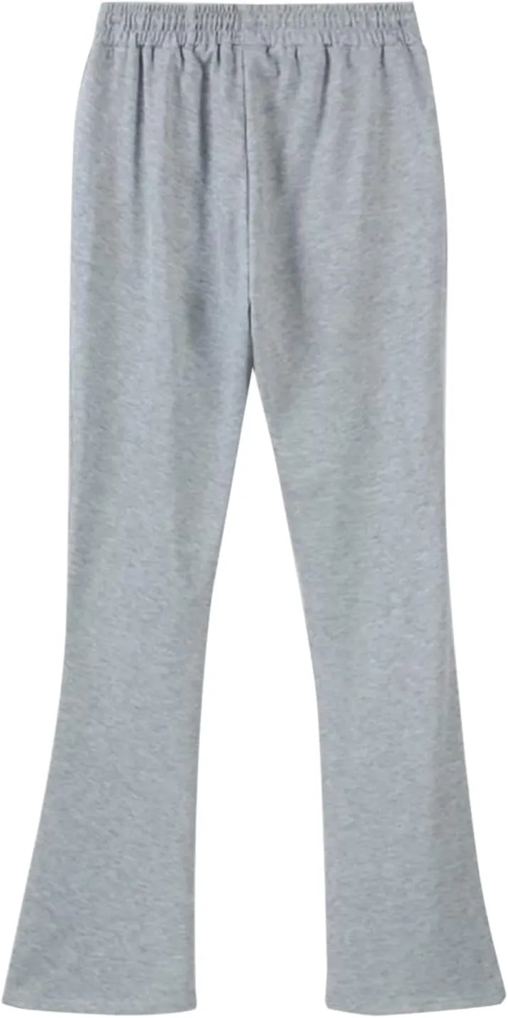 Mens Linen Stacked Flared Sweatpants Loose Fit Casual Hip Hop Wide Leg Peasant Pant Outdoor Athletic Bell Bottom Pant