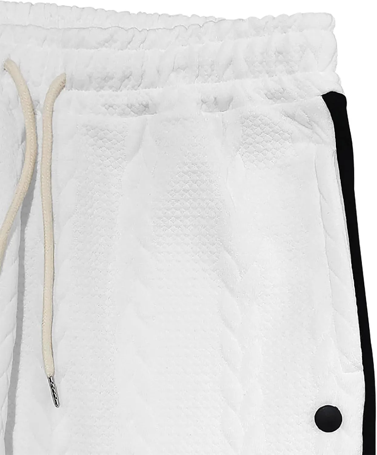 Men's Tearaway Basketball Pants Casual Active Workout Trousers High Split Snap Button Jogger Sweatpants with Pockets