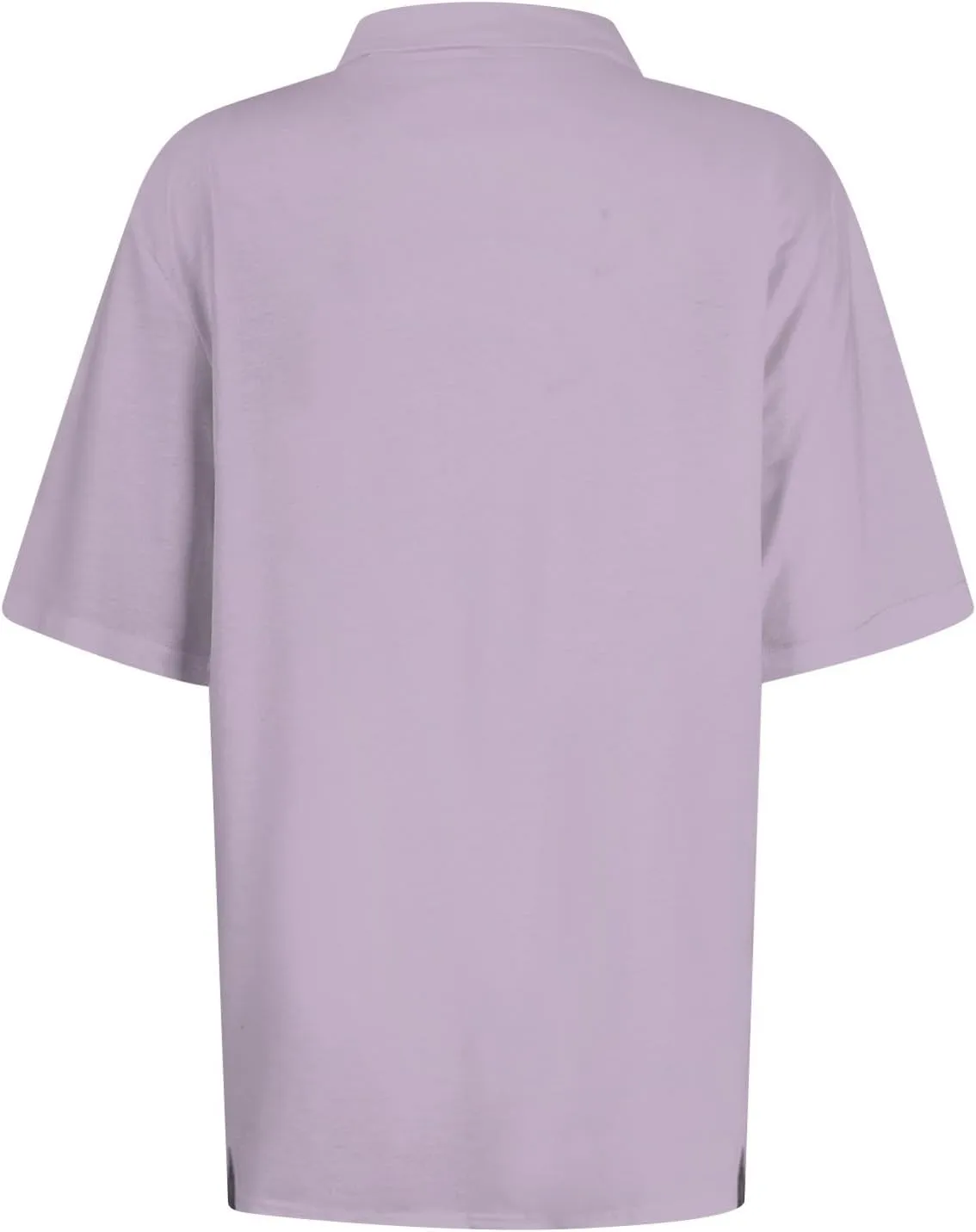 Womens Polo Tees Short Sleeve Casual Loose V Neck Button Down Business Work Shirts Summer Spring Tops